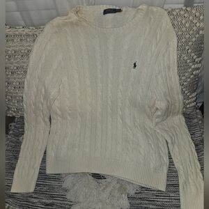 Polo Ralph Lauren Men's Cream Cable Knit Sweater XXL